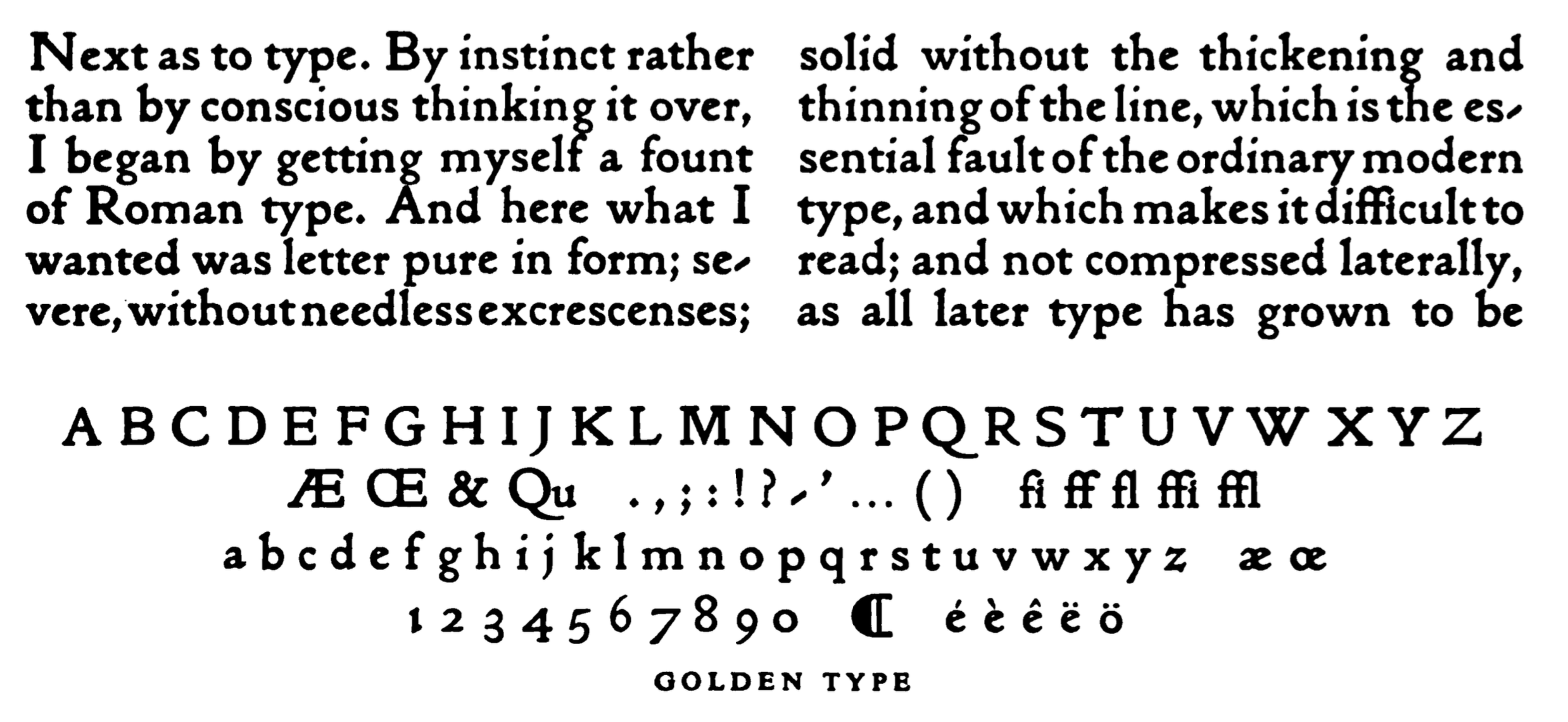 Golden Typeface.
